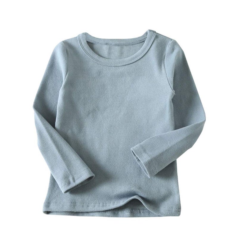 JWWN Toddler Boys Girls Thermal Underwear Long Sleeve T-shirt Leggings 2Pcs Kids Winter Base Layer Set, (Blue,4Years) - Image 2
